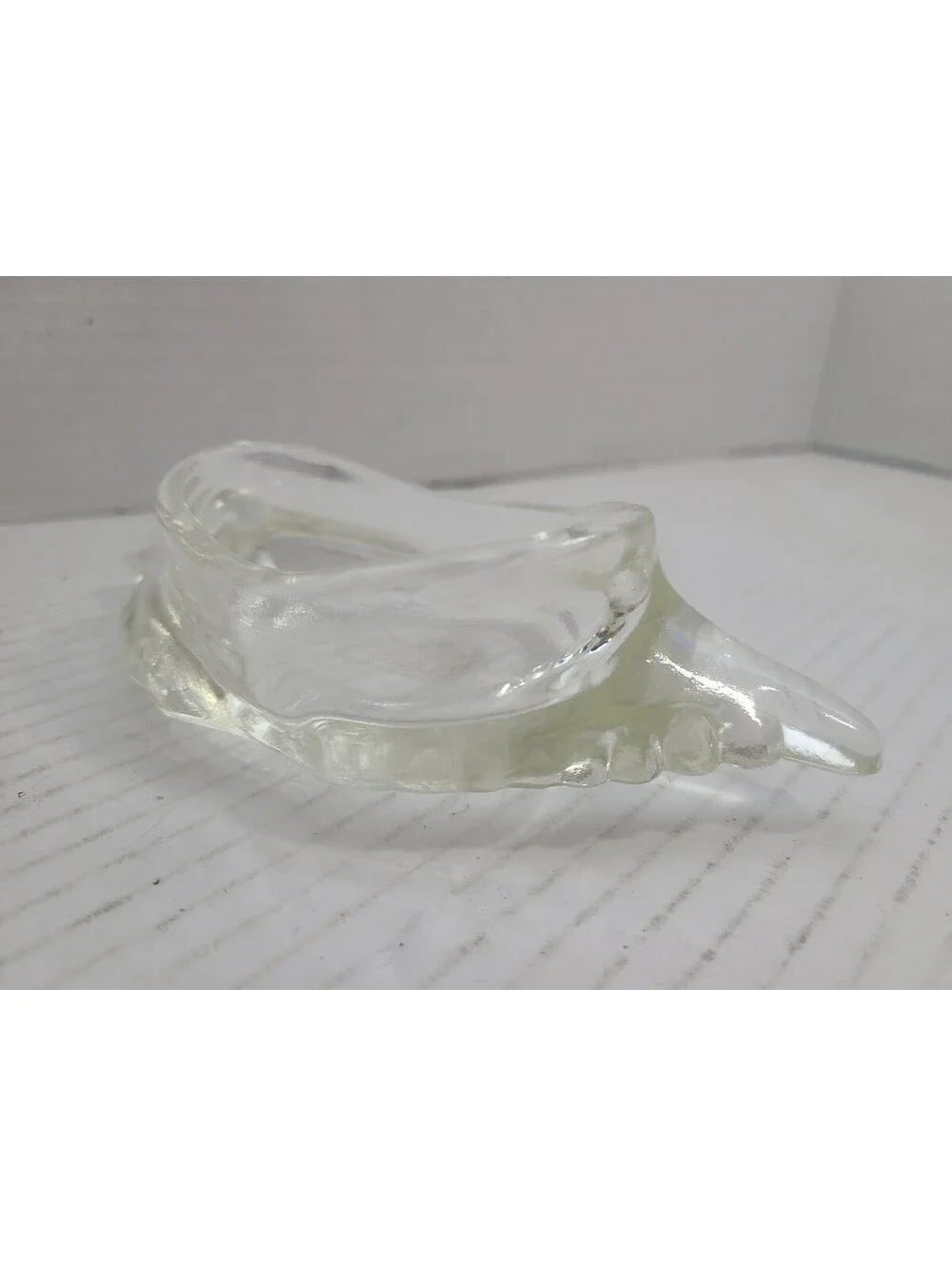 Vintage Glasbake Clear Glass Crab Shell Baking Dish Mid Century Modern